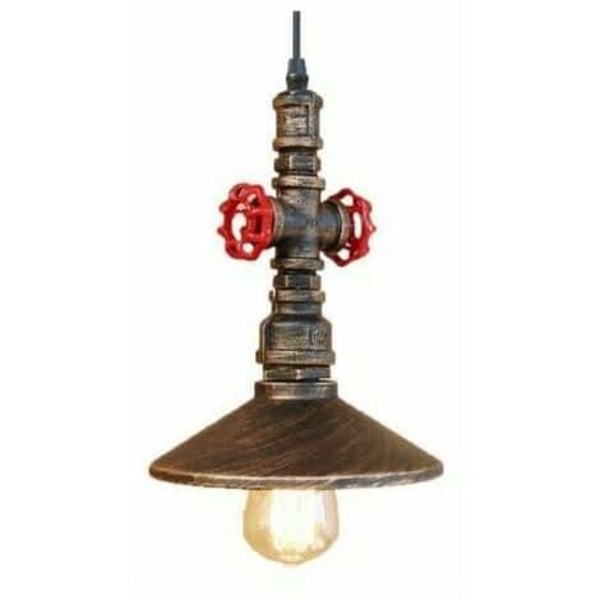 Retro anhengslampe Industriell lysekrone Vannrør taklampe,