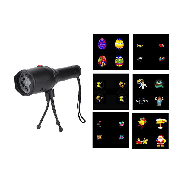 LED lommelykt projektorlys bursdagskort KLB