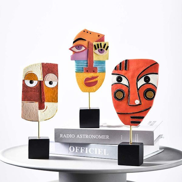 Kroppsskulptur skulptur abstrakt ansikt statue abstrakt kunst harpiks skulptur KLB