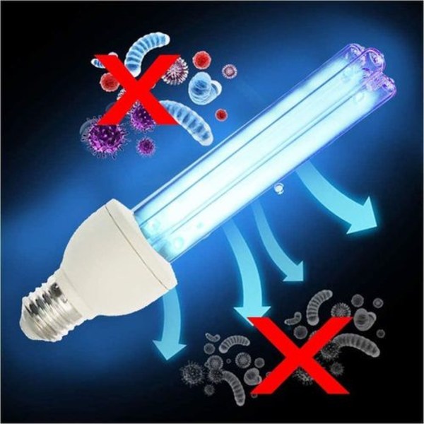 Desinfiointilaite E-27 15W UV-sterilointikirkas ultravioletti-germisidinen