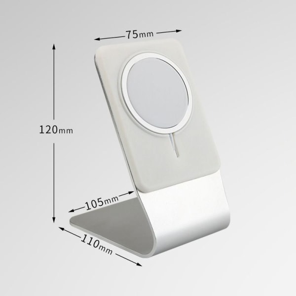 Stativ til MagSafe-oplader, FULAIM aluminium MagSafe-holder, kompatibel