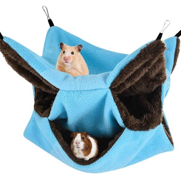 1 stk Hengekøye for ekorn Sovepose Hamster Hengekøye Honning Blå KLB
