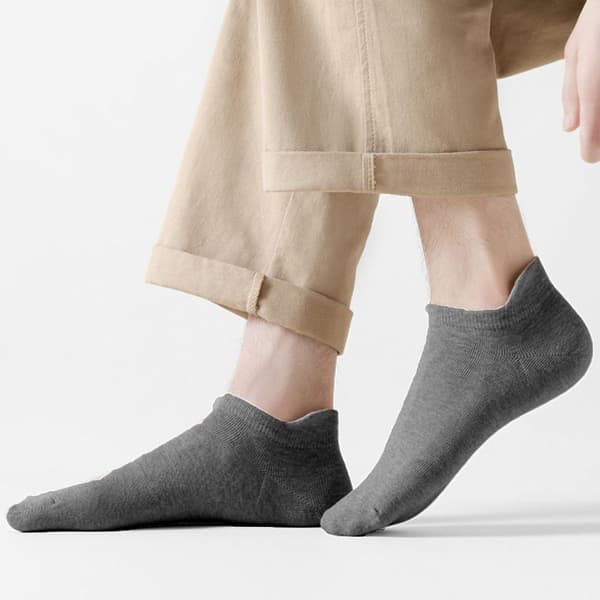 Dame Ankelsokker Lav Topp Athleisure Myke Bomullssokker Mørkegrå KLB