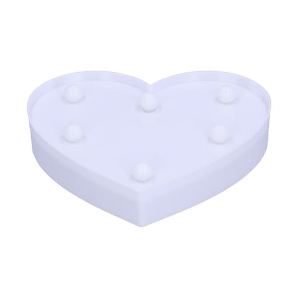 LED Hjerteformet Lys 6LED Chip Lille Nattelys til KLB