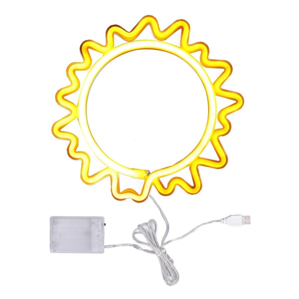 Sun Neon Light Sign USB ladattava akkukäyttöinen LED KLB