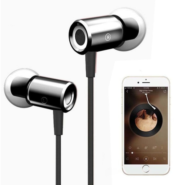 In-ear headphones, noise-isolating earphones headphones black