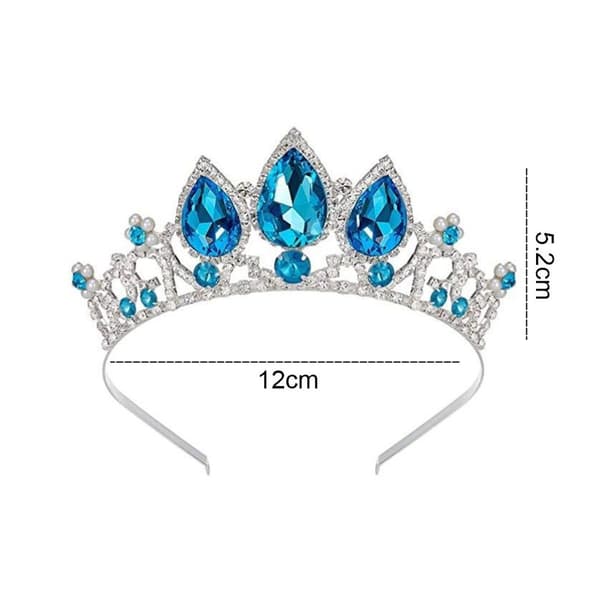 Krone Tiara for Kvinner Jenter Prinsesse Dronning Hodebånd for Kvinner Form 2