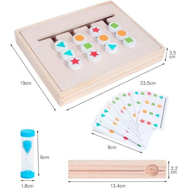 Montessori leker, grafiske fargeklassifiseringsleker, lekeblokker for barn