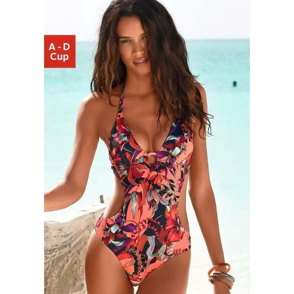 Hel badedragt halter hals slips bikini badedragt