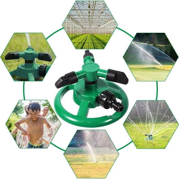Gräsbevattningssprinkler, 360 roterande munstycksknapp för bevattning av stora områden,