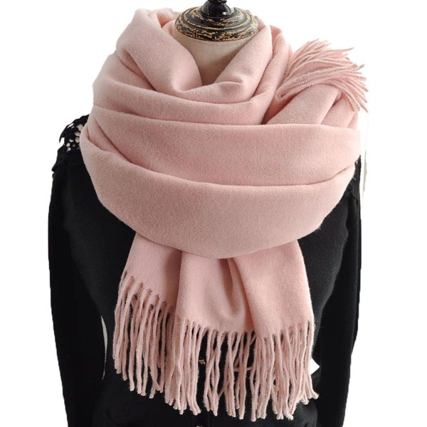Damscarf, filtscarf, kashmirscarf för kvinnor med kashmirkänsla, rosa