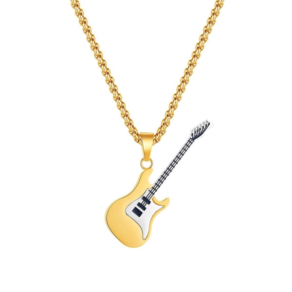 Fashion hip hop guitar vedhæng mænds halskæde
