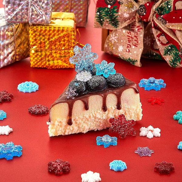 2 kpl 3D-lumihiutale Fondant-muotti Joulu Lumihiutale Silikoni