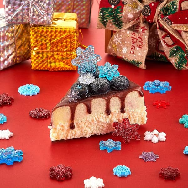 2 stk. 3D snefnug fondantform jul snefnug silikone