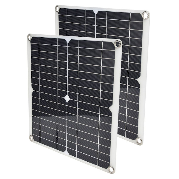 2 stk 15W fleksibelt solcellepanel bærbart solcellepanel KLB