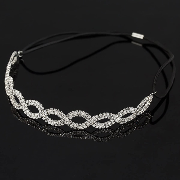 Sølv Bryllup Hårkam,Rhinestone Hårspænder,Brudepiger Hårklemme,Bohemian Hår Smykker til Kvinder og Piger,Crystal Hår Tilbehør(Rhinestone)