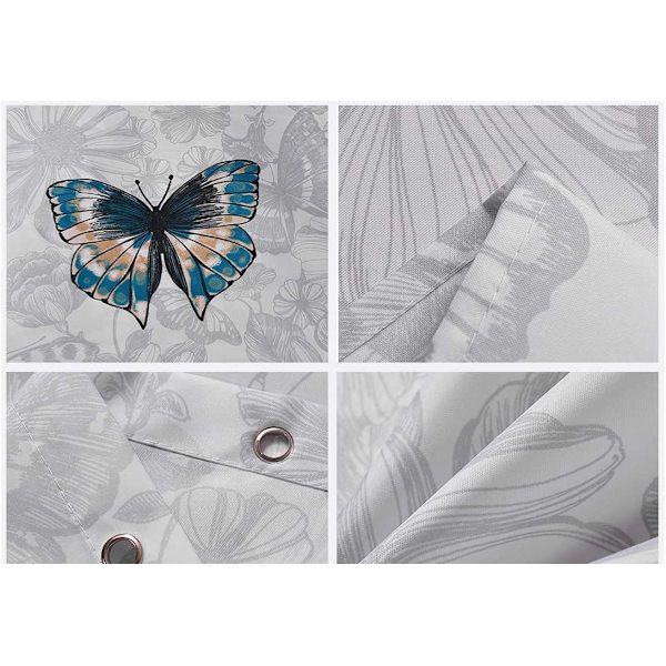 Dusjforheng 180x180 cm Antimugg-resistent Vanntett Tykk Polyester Stoff Baderom Dusjforheng Liner Gardin-
