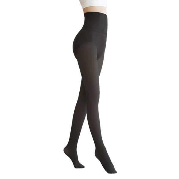 Varme Højtaljede Honeycomb Tights 250g Sort Stor Størrelse KLB