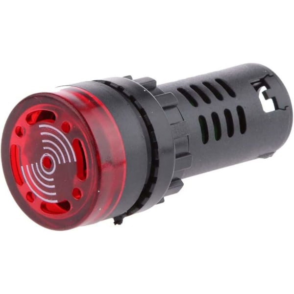 Rød AD16-22SM 22mm LED Signal Lys Signal Buzzer Beep - Rød