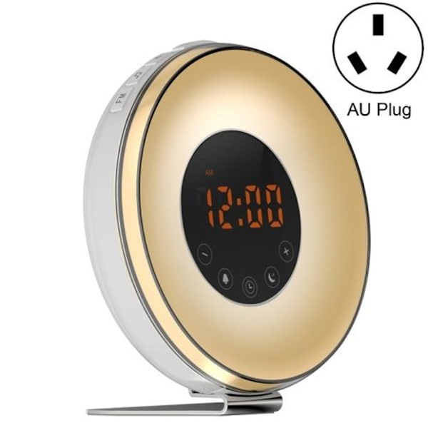 Analog soloppgang solnedgang søvnlys vekkerklokke med FM-radio (australsk
