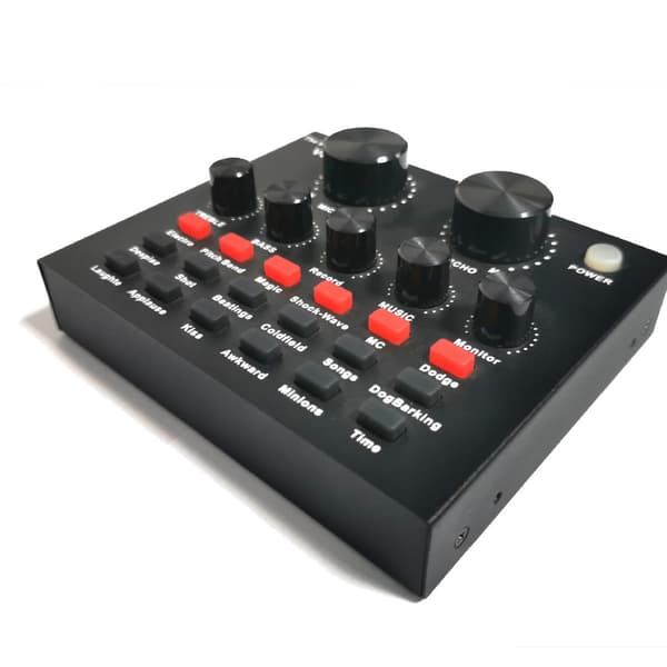 V8P live lydkort, ett-trykks demping, stemmeendring, dobbel mikrofon KLB