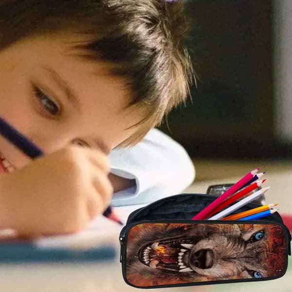 Blyantsæske til Piger Børn Canvas Pen Case Blød Form2 KLB