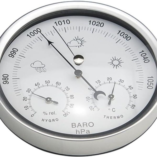 AMTAST väderstation analog urtavla barometer med termometer hygrometer KLB