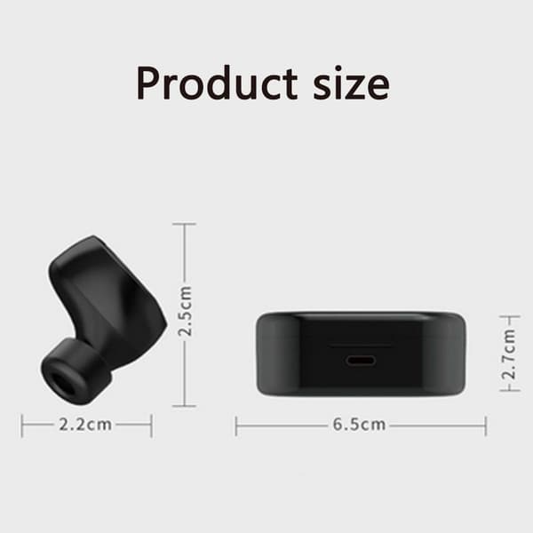Bluetooth-hovedtelefoner, trådløse hovedtelefoner i øret med sort