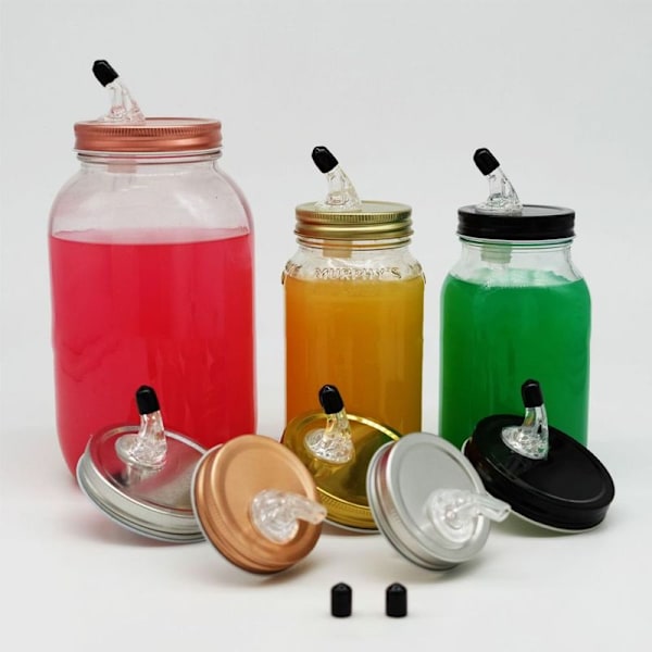Fri-flow mason jar hælder sort