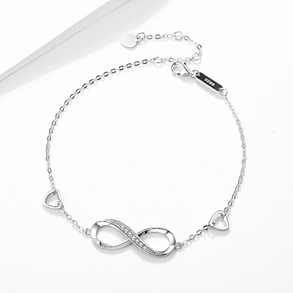 Glittrande justerbart armband i sterlingsilver (1 st)