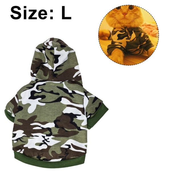 Boys Dog Shirt Camouflage Outfits for Dogs Camouflage Costume Dog L