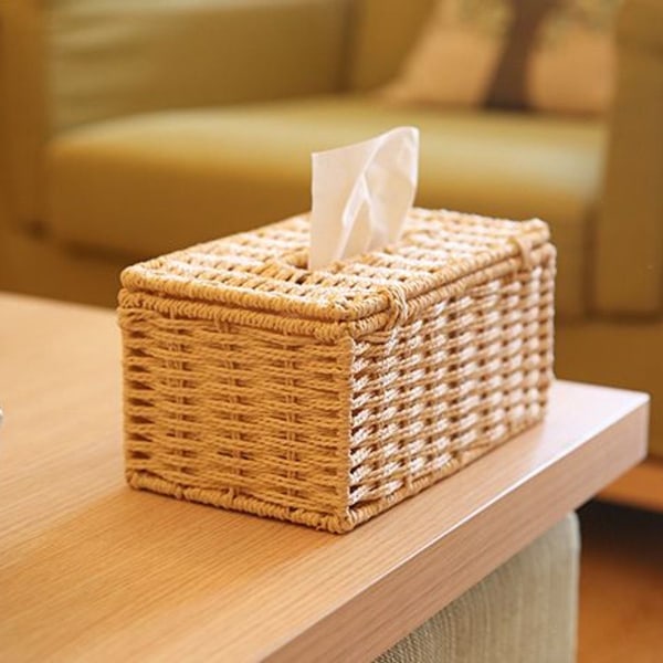 Rattan Servetthållare Vintage Case Servettpappershållare