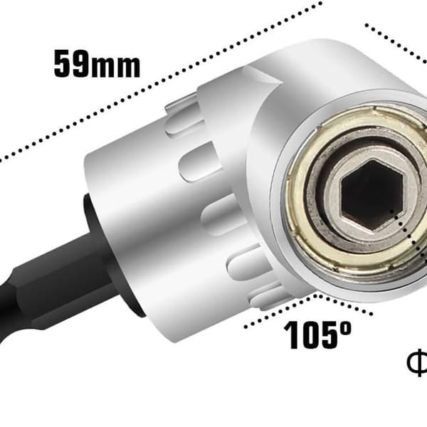 Stykker rettvinklede bits, rettvinklet skrutrekker, KLB