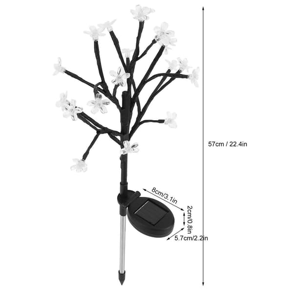 20 LED blomsterformede solcellelamper til hagen for KLB