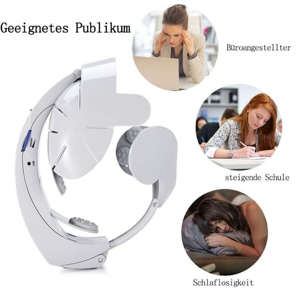 Elektrisk massageenhed til hovedbundsmassage, afslappende akupunkturpunkter, multifunktionel