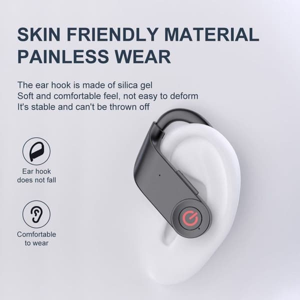 Bluetooth-ørepropper med ørekroker, hodetelefoner med ladekoffer