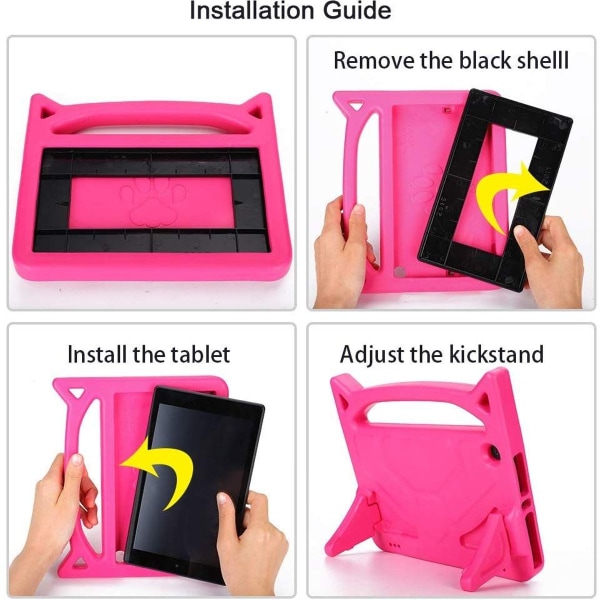 Tabletfutteral, lett, støtsikkert håndtak, barnesikkert deksel,