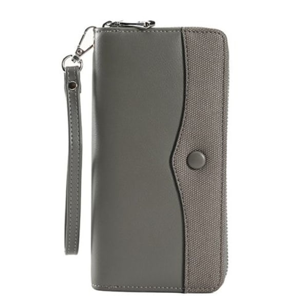 Kvinder tegnebog lang lynlås clutch stor kapacitet telefon taske