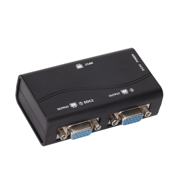 VGA Splitter 1 in 2 Out 250MHz USB Powered 1920x1440 1080P KLB