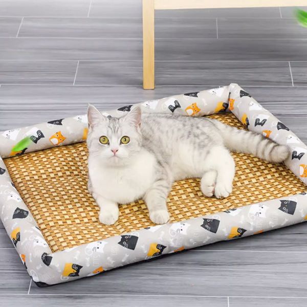 Fancy hund seng måtte, sommer kæledyr køligere kat is L(23.62x17.71x1.1) KLB
