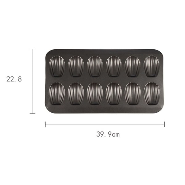 Non-stick gryte, 12-hulls skjellkake bakebrett, sjokolade non-stick bakebrett