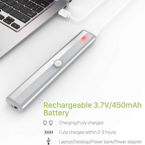 LED-rörelsedetektor garderobsbelysning, USB KLB