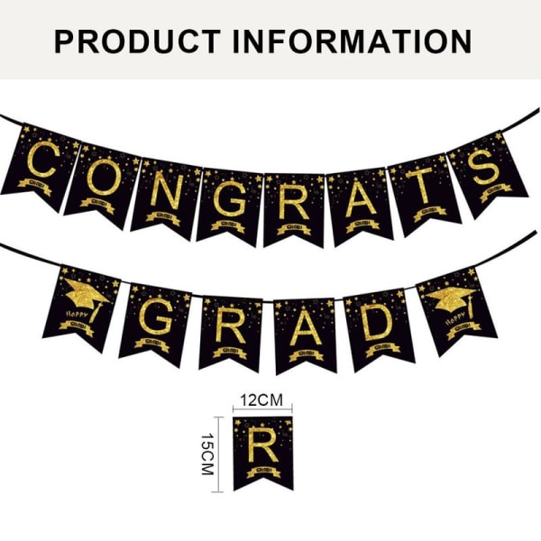 Grattis Examen Banner Set, Examen Fest Dekorationer 2023,