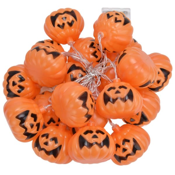 20LED Halloween græskar lyskæde 3 meter dobbelt tilstand KLB