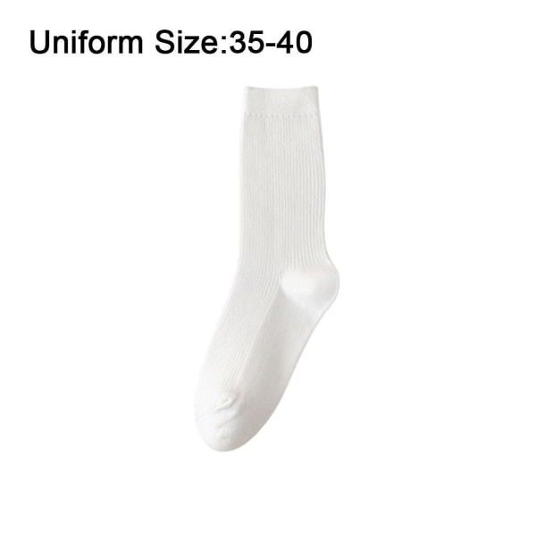 Miesten sukat klassista puuvillaa, yksivärinen, pino-sukat valkoista KLB