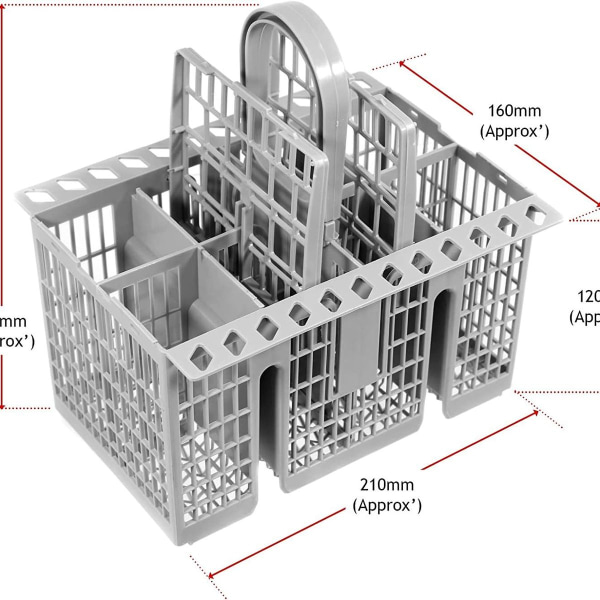 Bestikkurv til opvaskemaskine (aftageligt håndtag)