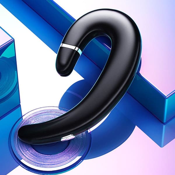 Bluetooth-hörlurar med öronkrok, headset utan svart