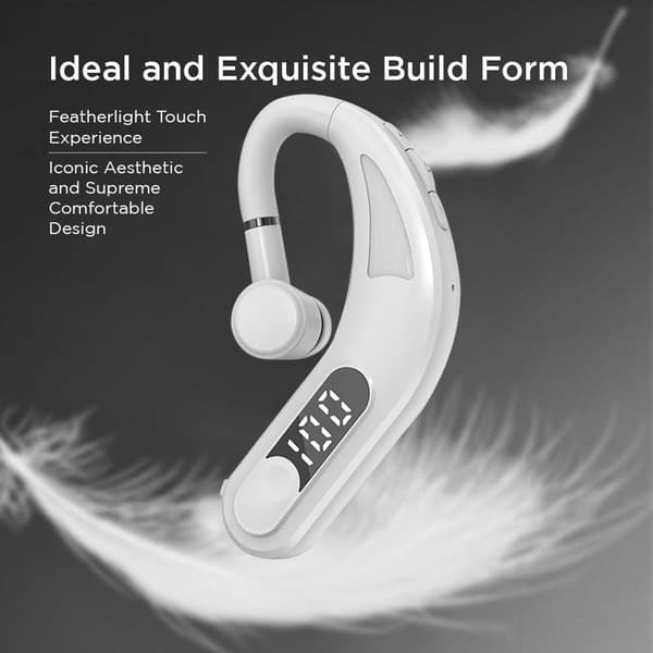 Bluetooth-headset V5.2 Bluetooth-hörlurar med mikrofon Vit