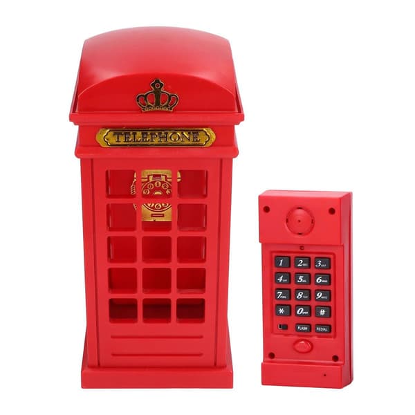 LED natlampe, retro stil, sød telefonboksform, USB KLB