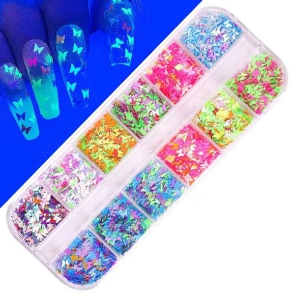 2kpl Nail Butterfly Laser Symphony Sequins-13